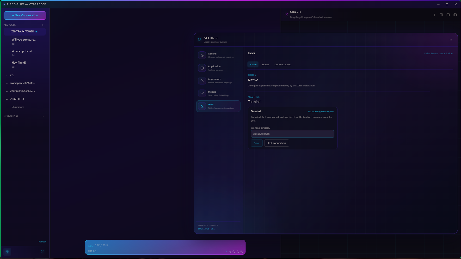 Cyberdeck native tools.